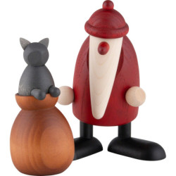 Santa Claus with Cat on Sack - 9,5 cm / 3.7 inch