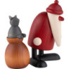Santa Claus with Cat on Sack - 9,5 cm / 3.7 inch