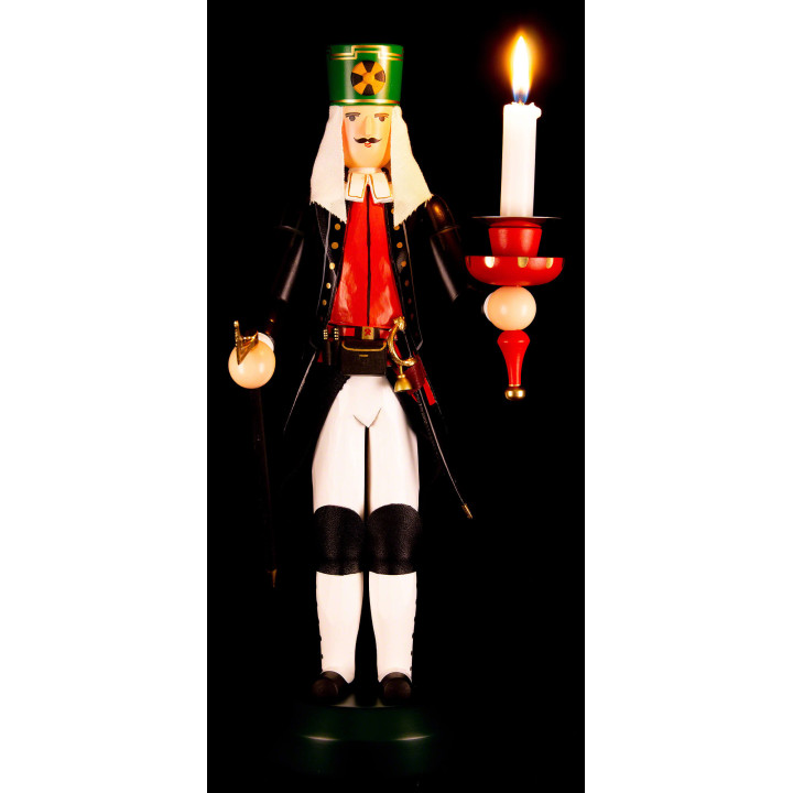 Bergmann Bergältester mit Kerzenhalter - 31,5 cm