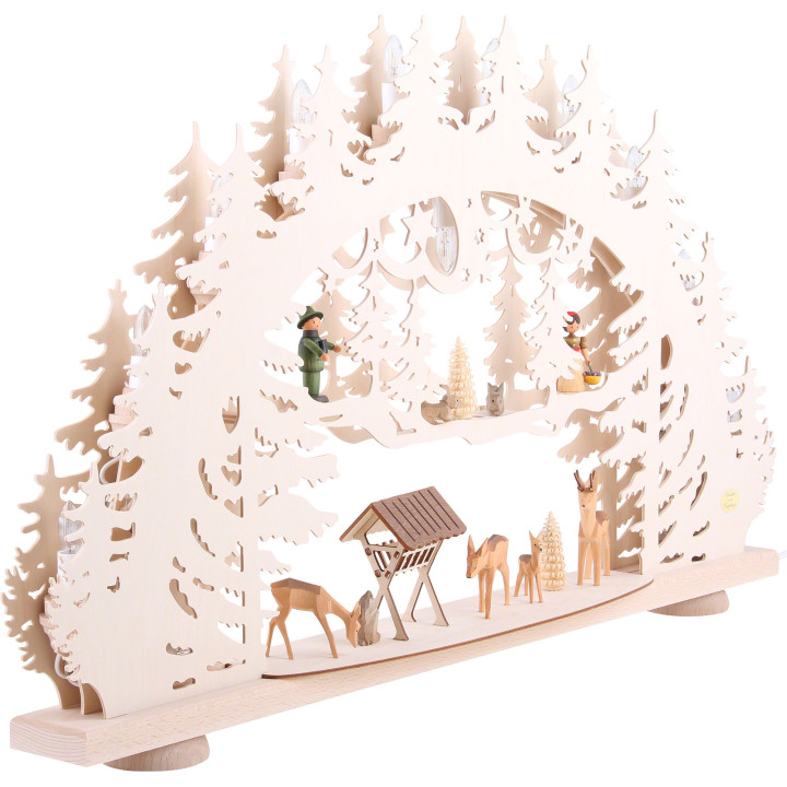 3D-Schwibbogen Waldlichtung - 66x40x8,5 cm