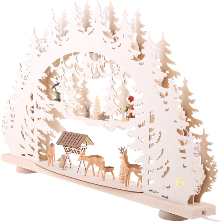 3D-Schwibbogen Waldlichtung - 66x40x8,5 cm