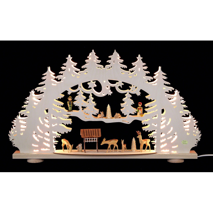 3D-Schwibbogen Waldlichtung - 66x40x8,5 cm
