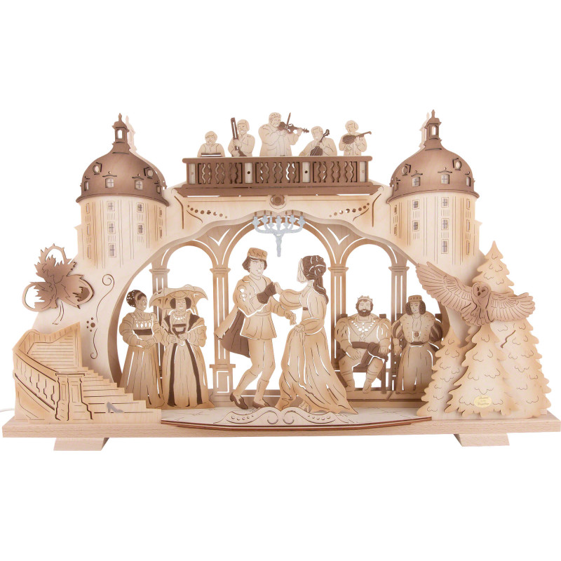 3D-Schwibbogen "Drei Haselnüsse für Aschenbrödel" - 70x41 cm