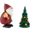 Weihnachtsmann stehend mit Weihnachtsbaum  - 9,3 cm