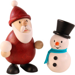 Santa with Snowman  - 9,5 cm / 3.7 inch