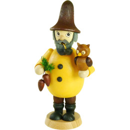 Smoker - Forest Gnome with Owl - 17 cm / 6.7 inch
