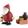 Weihnachtsmann mit Laterne und Schlitten - 9,5 cm