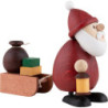 Weihnachtsmann mit Laterne und Schlitten - 9,5 cm
