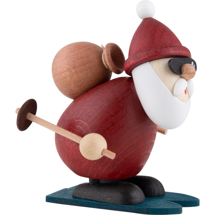 Santa on Ski with Ski-Glasses  - 9,2 cm / 3.6 inch