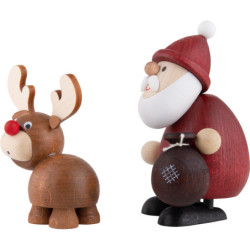 Santa with Elk - 9,4 cm / 3.7 inch