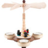 1-Tier Pyramid Natural with Penguins - 19 cm / 7.5 inch