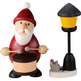 Santa with Drums and Lantern - 9,5 cm / 3.7 inch