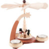1-Tier Pyramid Natural Penguin, Snowman and Moose - 19 cm / 7.5 inch