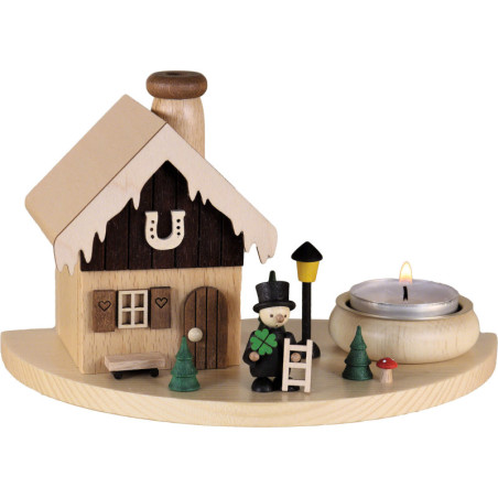 Rauchhaus Glücksbringer mit Schornsteinfeger - 10,5 cm
