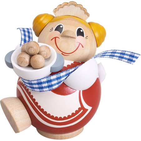 Räuchermännchen Kloßfrau - Kugelräucherfigur - 12 cm