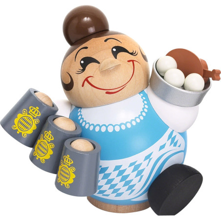 Räuchermännchen Kellnerin - Kugelräucherfigur - 12 cm
