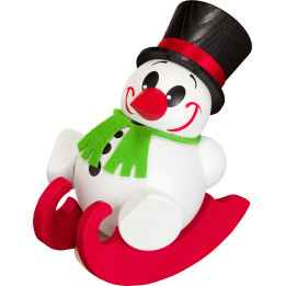 Räuchermännchen Cool-Man mit Schlitten - Kugelräucherfigur - 12 cm