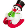 Räuchermännchen Cool-Man mit Schlitten - Kugelräucherfigur - 12 cm