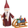 Smoker - Christmas Gnome with Sleigh - 16 cm / 6 inch