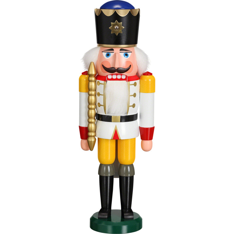 Nussknacker König weiß - 38 cm