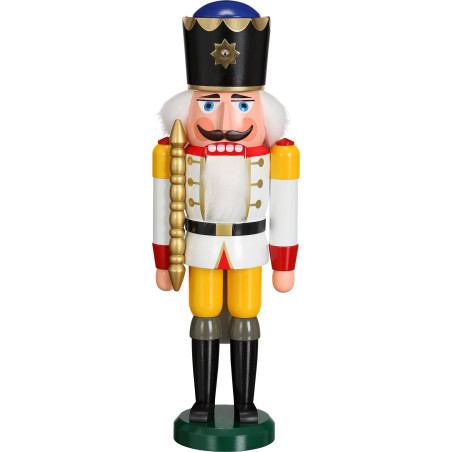 Nussknacker König weiß - 38 cm
