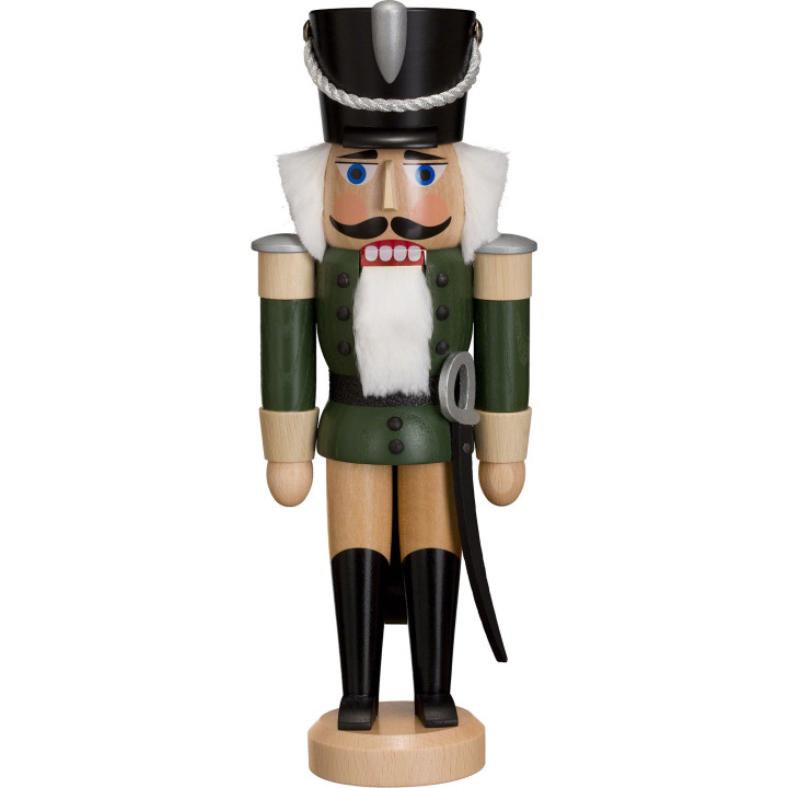 Nutcracker - Hussar - Ash - Green - 28 cm / 11 inch