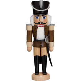 Nussknacker Husar lasiert braun - 28 cm