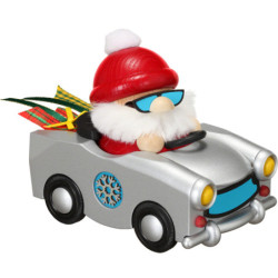 Smoker - Santa in Trabi - Ball Figure - 12 cm / 4.7 inch