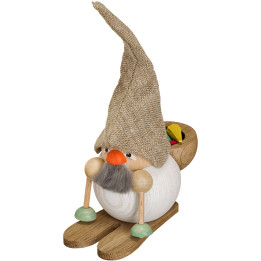 Smoker - Forest Dwarf with Ski - Ball Figure - 19 cm / 7 inch