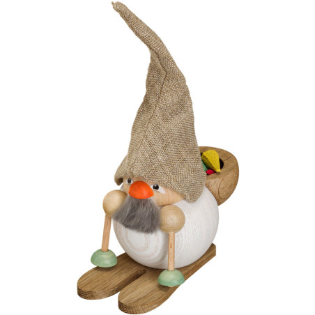 Smoker - Forest Dwarf with Ski - Ball Figure - 19 cm / 7 inch
