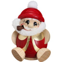 Räuchermännchen Nikolaus rot-gold - Kugelräucherfigur - 11 cm