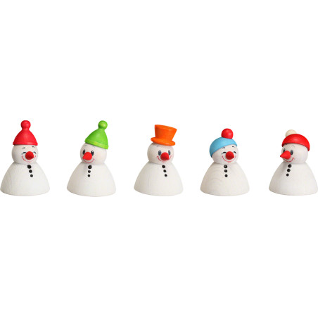 Wippel Schneemänner Junior, 5er Satz - 4 cm
