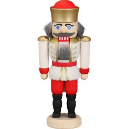 Nussknacker König weiß - 12 cm