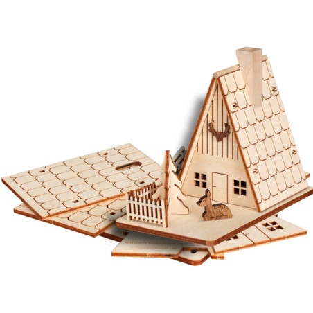Smoking Hut - "Forester's Lodge" - Handicraft Set - 11 cm / 4.3 inch