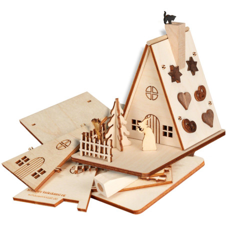Rauchhaus-Bastelset "Hexenhaus" - 11 cm