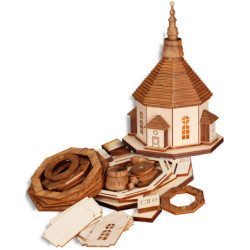 Handicraft Set Church of Seiffen with Lights - 17 cm / 6.7 inch