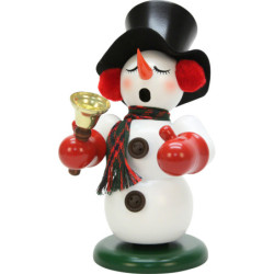 Smoker - Snowman with Bell - 23 cm / 9.1 inch