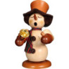 Räuchermännchen Schneemann mit Glocke natur - 23 cm
