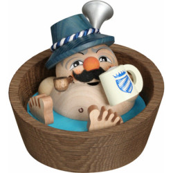 Räuchermännchen Franzl im Pool - Kugelräucherfigur - 10 cm