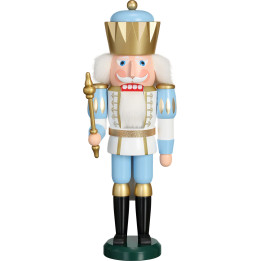 Nutcracker - Exclusive King White-Blue - 40 cm / 15.7 inch