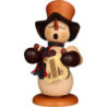 Räuchermännchen Schneemann mit Leier natur - 23,5 cm