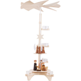 2-Tier Pyramid -, L-Shape, Nativity and Angels - 50 cm / 20 inch