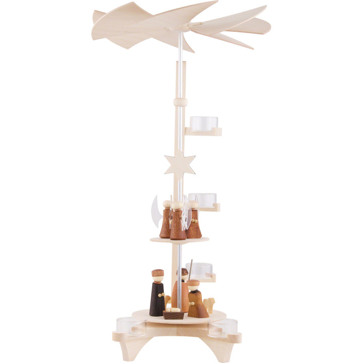 2-Tier Pyramid -, L-Shape, Nativity and Angels - 50 cm / 20 inch