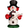 Räuchermännchen Schneemann mit Laute - 23,5 cm