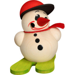 Smoker - Cool-Man with Ski and Base Cap - Ball Figure - 9 cm / 3.5 inch