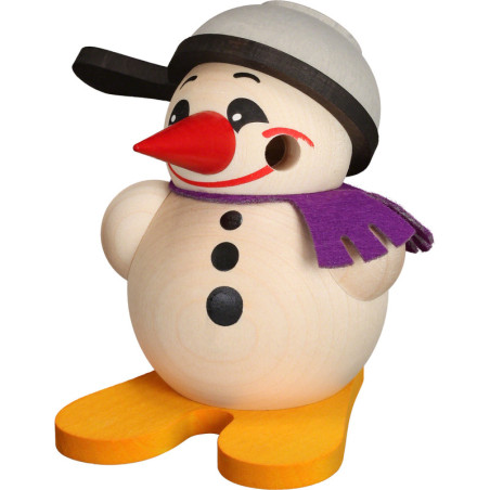 Räuchermännchen Cool-Man mit Ski & Pfanne - Kugelräucherfigur - 9 cm