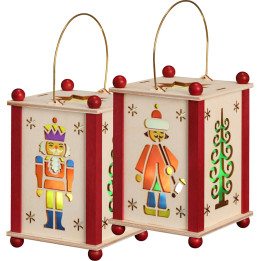Lantern Santa Nutcracker & Smoker - 21 cm / 8 inch