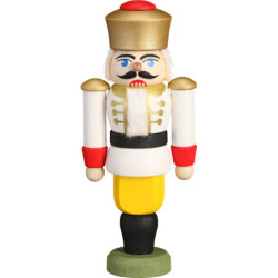 Nussknacker König weiß - 9 cm