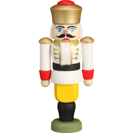 Nussknacker König weiß - 9 cm