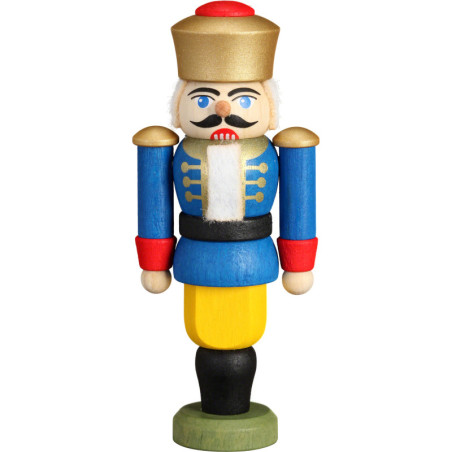 Christbaumschmuck Nussknacker - König blau - 9 cm